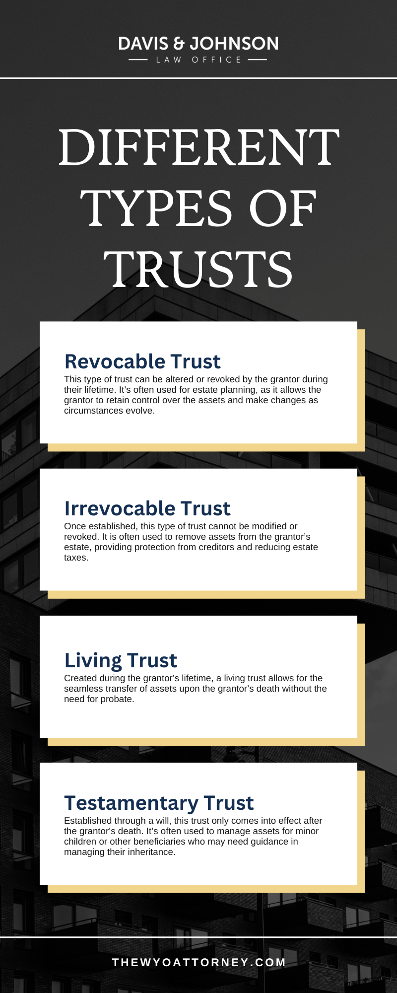 Different Types Of Trusts Infographic