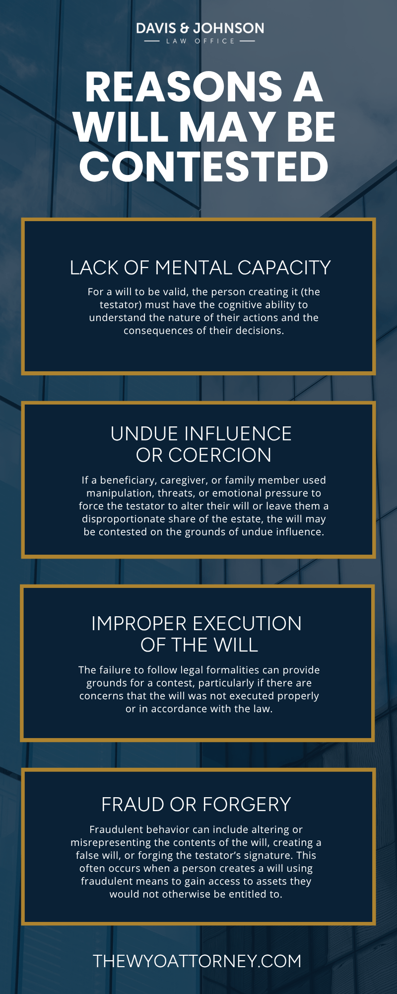 Reasons A Will May Be Contested Infographic